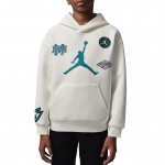 Jordan Kapuuts FW25 Dynasty Plaaster Interlock Kootud Pullover Pikkade Varrukatega Laste kapuutsid IU5377-133 S