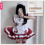 Ristgoti loli teenindaja kost&uuml;&uuml;m halloween t&auml;iskasvanu kost&uuml;&uuml;m anime kleit pehme t&uuml;druku kleit XXXL