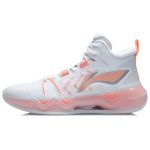 Li Ning Liren 2 Flat Cushioning Slip Resistant Abrasion Resistant Coverage Support Mid top Basketball Shoes Men's ABAR087-2 41 white
