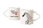 Barb Horse - cup with a horse, a cute cup with a heart-shaped handle, a universal gift from the Art-Dog brand valge