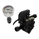 High Pressure Water Pump Head Assembly 220V with Gauge Easy to Install Saving Outlet