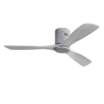 Sofucor 132cm Madala Profiiliga Laeventilaator DC 3 Nikerdatud Puidust Ventilaatori Labad Vaikne P&ouml;&ouml;ratav Mootor Kaugjuhtimispult Ilma Valgustuseta, Saadaval 3 V&auml;rvi hall