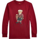 Polo Ralph Lauren Puuvillane &Uuml;mmarguse Kaelusega Kampsun Karu Prindiga Pikkade Varrukatega T-s&auml;rk Laste pealisr&otilde;ivad 323981265-001 XL brown