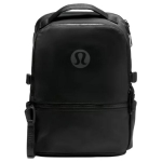Lululemon New Crew 22L Logoga T&otilde;mblukuga Sulgemisega Taaskasutatud Nailonist Seljakott Unisex Seljakott Must LU9CLES-0001 Black