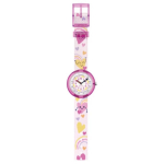 SWATCH Flik Flak Kvartsmehhanismiga 30m Veekindel Lastekell 31,85mm Valge sihverplastist korpus Kangasrihm ZFBNP223 White Dial