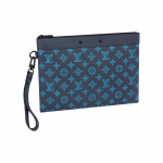 Louis Vuitton Pochette To-Go N&otilde;elakestega Signatuursildiga Vasikanahast Sidur Unisex Sidur Tumesinine M82321 Basic Set (Bag+Dust Bag)