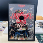 Stranger Things Demogorgon 3D Mudel Kuju V&auml;rvitud Raamiga P&auml;&auml;semisraam Anime Kuju Mudel A