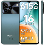 DOOGEE Note56 Pro Andriod 16 Avatud telefon, 32 GB + 128 GB / TF 2 TB nutitelefon, kaheksatuumaline 6,56 HD+ 90 Hz mobiiltelefon 6150 mAh, 13 MP + 8 MP kaamera, kahe SIM-kaardi/GPS/NFC roheline