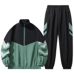 &Uuml;hendatud jope Spordidress Meeste Mood Mitmek&uuml;lgne T&otilde;mblukuga kampsun P&uuml;ksid Vabaaja Mood Kaheosaline komplekt L black
