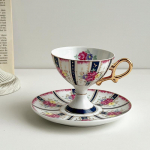 Palace Style High Foot Coffee Cup Creative keraamiline kruus Paar P&auml;rastl&otilde;unatee Latte Coffee Cup joogikomplekt Retro kodune veetass 101-200ml