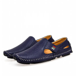 Hingavad nahkkingad Meeste vabaaja mokassiinid Br&auml;ndidisain K&auml;sitsi valmistatud Meeste lamedad kingad Pehmest nahast mokassiinid Paadikingad Zapatillas Hombre 37