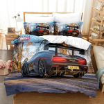 Forza Sportauto 3D-prindiga pehme tekikottide komplekt noormeeste magamistuppa &Uuml;he- v&otilde;i kahekohaline Suurused Mugav tekikott 135*200cm Eu-Single