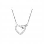 Swarovski Lovely Heart &Uuml;henduv Kristall Kaelakee Naiste kaelakee 5636444 Shopping Bag,White Gold-Plated