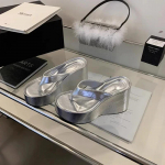 Disain Suvised Paksude Taldadega Naiste Sussid Moodsad Platvormkiilud K&otilde;rge Kontsaga H&otilde;bedased Daamide Kingad Zapatillas De Mujer 35 h&otilde;be