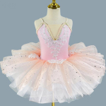 Professionaalne ballettkost&uuml;&uuml;m Tutu T&uuml;drukute Tutu Balleriini Peokleit Lapsed Laste Ballett-tantsukost&uuml;&uuml;mid 150cm roosa