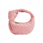 Bottega Veneta Jodie Intrecciato kootud lukuga lambanahast k&auml;ekott Naiste k&auml;ekotid Roosa 730828VCPP05832 Basic Set (Bag+Dust Bag)