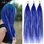 26 S&uuml;nteetilised Punased Heegeldatud Dreadlock Pikendused 100% K&auml;sitsi Valmistatud &Uuml;heotsalised Dreads Reggae Stiilis T&uuml;drukutele(10 s&auml;rki/tk, 3 tk) 26inches oranž