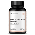 M&uuml;o- ja D-kiro-inositool 40:1 portsjon, 120 kapslit pudelis, Toidulisand 120 Capsules black