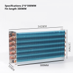 Vasetoruga Alumiiniumribidega Aurusti Kondensaator Radiaator K&uuml;lmkapp S&uuml;gavk&uuml;lmik K&uuml;lmutusseadmed 2*6*300MM must