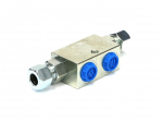 Kaksikklapp Vbpde 3/8 (12L - M18X1.5) - 380Bar - 30L/Min - (H&uuml;drauliline lukk)
