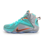 Nike Lebron 12 'NSRL' Cushioning High top Children's Basketball Shoes Light Blue Gray Multicolor Teenagers 685181-302 40 blue
