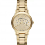 Burberry BU9753 City Chronograph Kuldse sihverplaadiga Meeste k&auml;ekell 38mm kuld