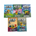 5 raamatut/komplekt Originaalsed Populaarsed Kassipoiss Koomiksiklubi Raamatud Dav Pilkey Kassipoiss Koomiksiklubi Seiklused Ingliskeelsed Romaaniraamatud 5 Books