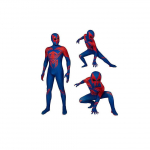 (120 cm) Uus 2099 &Auml;mblikmees Miles Spiderverse Miguel O'hara Sinine Poiste Cosplay Kost&uuml;&uuml;m 180cm