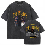 Vintage Pesemistega J Cole T-s&auml;rgid The Fall Off P&otilde;hja-Ameerika Tuur Graafilise Tr&uuml;kiga T-s&auml;rk naistele R&otilde;ivad Hip Hop L&uuml;hikeste Varrukatega T-s&auml;rk M