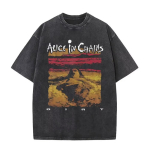Uus kollektsioonis T-s&auml;rgid Meeste T-s&auml;rk Camisetas Rockib&auml;nd Alice in Chains Mustriks Pesta Vintage L&uuml;hikeste Varrukatega &Uuml;mmarguse Kaelusega Yk T-s&auml;rk L black