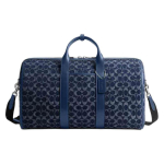 COACH Gotham 45 Klassikaline logotr&uuml;kiga kangast &otilde;la- v&otilde;i crossbody-k&auml;epidemega reisekott Meeste Tume sinine sinine