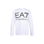 Emporio Armani EA7 SS22 Kirjatr&uuml;kiga &Uuml;mmarguse Kaelusega Pikkade Varrukatega Huppar Meeste huppar Valge 6KPM68-PJBWZ-1100 L gray