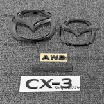AAGG1 Mazda CX-3 MX-30 Esiv&otilde;re Embleem Tagumine Pagasiruumi M&auml;rk L&auml;ikiv Must ABS Logo Auto V&auml;liskleebis Decal Tarvikud gray
