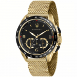 Maserati R8873612010 Traguardo Kronograaf Must T&auml;hikuga Meeste K&auml;ekell 45mm kuld