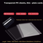 L&auml;bipaistev PC-plaat, Pol&uuml;karbonaadiplaat, L&auml;bipaistev leht, Plastikplaadi t&ouml;&ouml;tlemine, 0,5 1 2 3 4 5 mm 4pcs 100x100x0.5 black