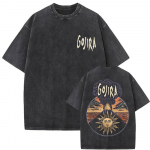 Pestud Vintage Metallist Rihmaga Gojira Magma Muusikaalbumi Graafikuga T-s&auml;rk Meestele Naistele R&otilde;ivad Gooti Rock &Uuml;legabariidiline T-s&auml;rk L&uuml;hikeste Varrukatega S mitmev&auml;rviline