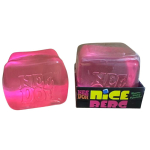 Schylling Nee Doh &Uuml;legabariidiline Nice Cube 8&ndash;8,5 CM L&auml;bipaistev Aeglase Tagasil&ouml;&ouml;giga Mittetoksiline Sensoorne M&auml;nguasi ADHD ja Autismi jaoks pink