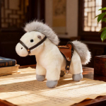 13cm-30cm K&otilde;rge kvaliteediga pl&uuml;&uuml;sist hobune sadulaga Kawaii pl&uuml;&uuml;s pruun hobuse padi nukk armas t&auml;idisloom valge poni koti v&otilde;lu 22cm valge