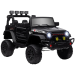 Laste elektriline UTV auto 2.4G puldiga, 2 mootorit 12 V, muusika, helisignaal, LED-tuled, 100x63x65cm, must 100 x 63 x 65 cm