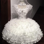 Cosplay riided T&uuml;drukud Vintage Elegantne Puhkusepeo Kleit 2026 Suvi Lolita Rihmadega Kleit Jaapani Magus Kawaii Stiil Y2K Pits XS valge