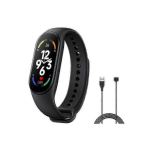 (must) Mi Band 7 Nutikas K&auml;ev&otilde;ru Kell Fitnessi J&auml;lgija Spordi Nutikell Verer&otilde;hu Monitor K&auml;epael Nutikas K&auml;epael Uuendatud Versioon(FPL16) v&auml;hem