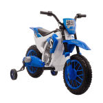 Elektriline motokrossi ratas lastele vanuses 3&ndash;5 aastat, 12 V, 3&ndash;8 km/h, eemaldatavate tugiratastega, m&otilde;&otilde;tmed 106,5 P x 51,5 L x 68 K cm, sinine