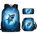 P&otilde;hjakala Prindiga Laste Koolikoti Komplekt Klassidele 3-4 Vastupidav Oxfordi Kangas Ergonoomilised &Otilde;larihmad 3-osaline Komplekt Pliiatsiga Backpack: 17 inches black