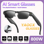 2026 Uued 800W Kaameraga 1200P Pildistabilisaatoriga HD Video Al Nutiklaasid Salvestus T&otilde;lge H&auml;&auml;lassistendi Muusika BT K&otilde;ne Nutiklaasid Black sunglasses