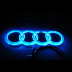 2026 1 tk Esiv&otilde;re embleem Valgus AUDI A3 A4 A5 A6 A7 A8 S3 S4 S5 S6 S7 Q3 Q5 Q7 4D Kleebis LED Lamp Auto Esilogo Valgus black Static&27.3x9.5cm