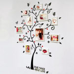 Puust fotoraam DIY 3D seinakleebised Kodukaunistuse kujundus Elutoa vintage plakat Seinakunsti kleebised