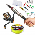 P&uuml;&uuml;gikombinatsioonide t&auml;iskomplekt mini-spinninguga &otilde;ngen&ouml;&ouml;ri lantide tarvikutega 1.5m rod &2000 reel