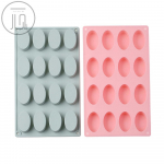 Silikoonist koogivorm Elliptiline silikoonist koogivorm k&auml;sitsi valmistatud seebivorm DIY &scaron;okolaadi j&auml;&auml;kuubiku j&auml;&auml;vorm sinine