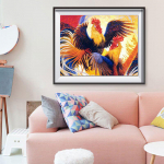 Teemanttikandid Majestic Rooster Animal K&auml;sitsi valmistatud teemantmaaling Ristitikandid Kodukaunistus 20X30CM