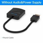 Ventilatsiooniga HDMI-VGA-adapter Kullatud HDMI isa-VGA-emane konverter 1080P digitaalne arvuti lauaarvuti s&uuml;learvuti monitori jaoks 0.15M must